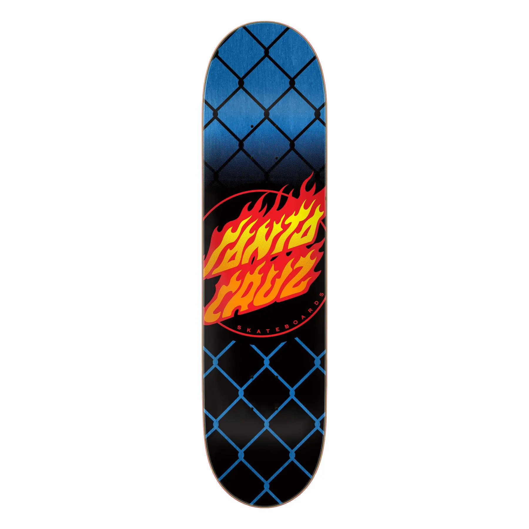 8.00in Flame Dot Chain Santa Cruz Skateboard Deck