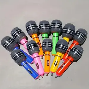 Set of 12 Inflatable Microphones, Modern Design, No Power Needed, Perfect for Christmas, Halloween, Hanukkah, Birthdays, Concerts