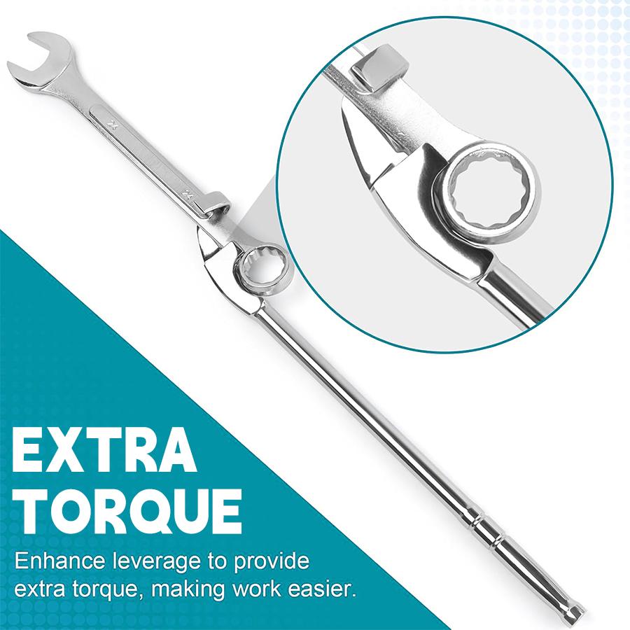 15 Inch Heavy Duty Cheater Bar, Chrome Vanadium Steel Wrench Extension Bar, Extra Long Leverage Tool with Ergonomic Handle for Maximum Torque, Versatile Wrench Extender Ideal for Automotive Repair & General Mechanical Maintenance Tasks