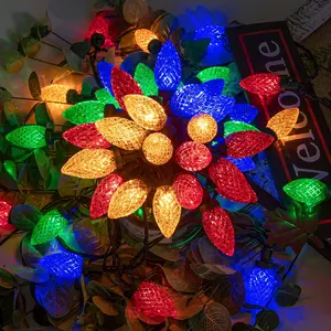 100-LED 81FT C9 Christmas Plug-in Fairy Twinkle Lights, 8 Modes Timer Waterproof Extendable Glamping Decorative Lights for Indoor Outdoor Christmas Decor (Multicolor)