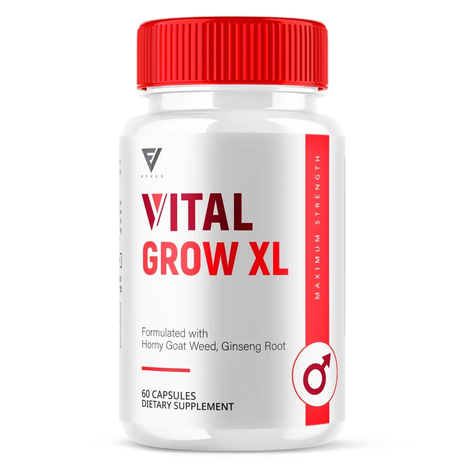 Vital Grow XL Max Strength Dietary Supplement - 60 Capsules, Adults, Prop 65 Safe, Vitamins & Minerals, Boost Energy, Metabolism Support, Natural Fitness & Healthcare Aid