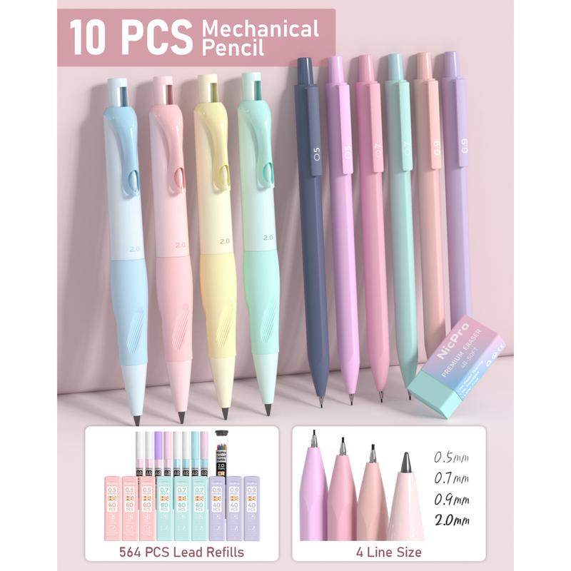 Nicpro 78 PACK Aesthetic School Supplies with Cute Pen Case, Pastel Highlighters, Ink Gel Pens, Mechanical Pencils, Ballpoint Pen for Student Stationary, ideal Christmas gifts