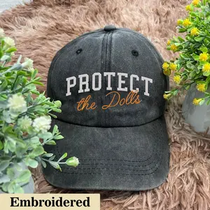 Embroidered Protect The Dolls Hat, Trans Pride Embroidered Hat, Gender Equality Hat, Human Rights Activist Hat, Feminist Hat