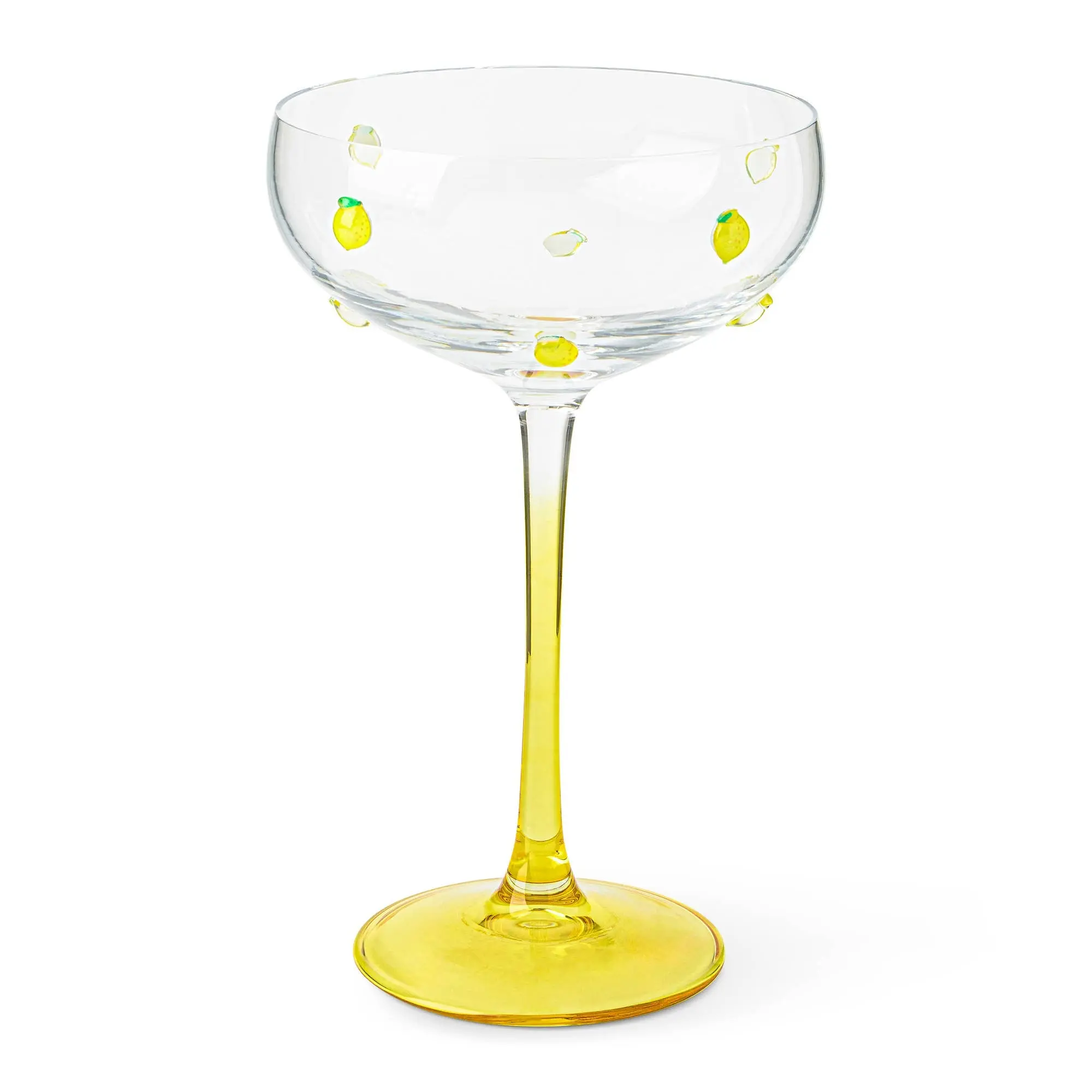 Limoncello Coupe Glass with 3D Lemons