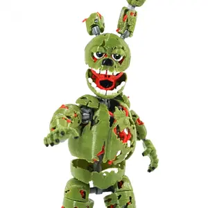New 3D Printed Springtrap Zombie Rabbit T13 Invincible Boy Robot Multi-Jointed Movable Shapeshift Action Figure Model Toy Gifts