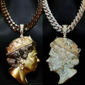 Royal Vibe Disruptor Queen 2175  Cuban Chain Tennis Necklace Modern Versatile Accessories Fashionable Jewelry Complimentary shipping