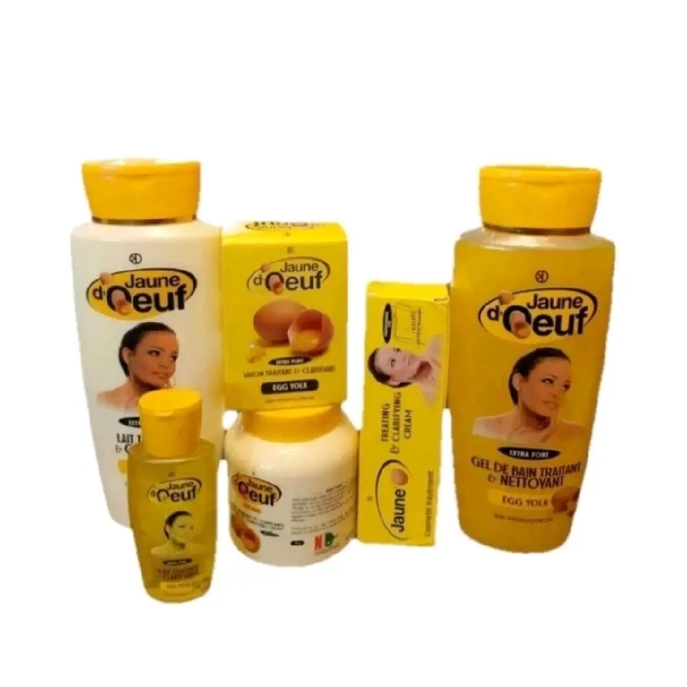 Jaune d'Oeuf Skincare Kit, Extra Strong Clarifying Body Lotion with Egg Yolk, Moisturizing Cosmetic Beauty Product for Skin Treatment, Beauty Products, Multi-Pack, Paraben Free, Body Care, Clarifies Skin, Contains Neither, Egg,Water, Glicerine, Enhance Mi