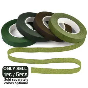 Floral Paper Tape Bouquet Stem Wrapping Tape, 1 Roll/5 Rolls Optional, Multiple Colors Available, Strong Adhesive Elasticity, DIY Flower Arrangement Material, Bouquet Wrapper