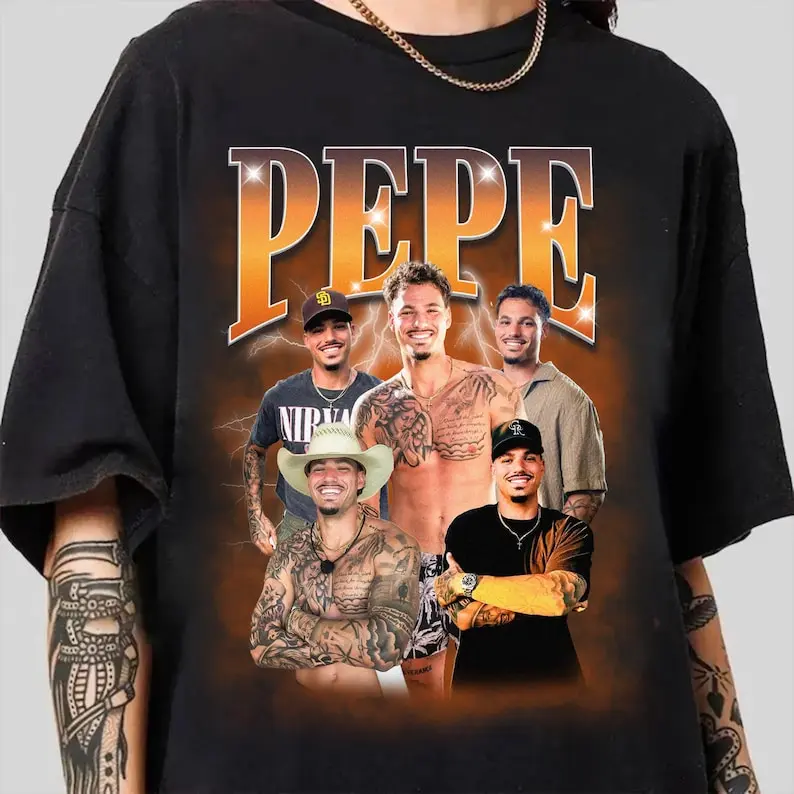 [Sale off up to 50%] Pepe Garcia Bootleg Tshirt, Pepe Rap Shirt, Vintage T-Shirt, Nicolandria Tshirt Tee, Love Island Shirt, Pepe Love Island