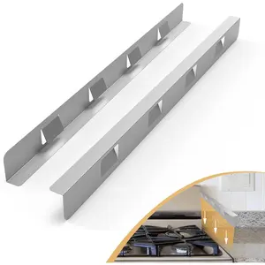 Stove Gap Covers 316 Stainless Steel Heat-Resistant Oven Side Gap Filler Between Stove and Counter Slide In Range Trim Kit for Kitchen 2 Pack (23.2” Silver)