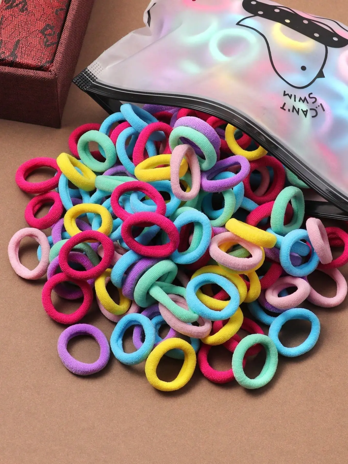100pcs Women's Solid Color Casual Elastic Hair Ties, Ponytail Holders Without Damage,Dopamine Hair Rubber Bands Hair Rope Hair Accessories Hair Styling Accessories, Hair Scrunchies Head Accessories Elastic Band