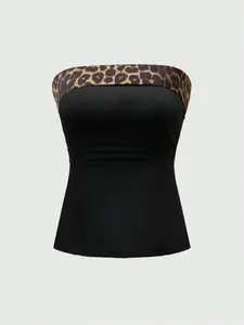Elegant and special sexy and beautiful ladies with strapless shoulder vest Womenswear soft fabric classic fit essential basic all season wear go to piece timeless style smart casual