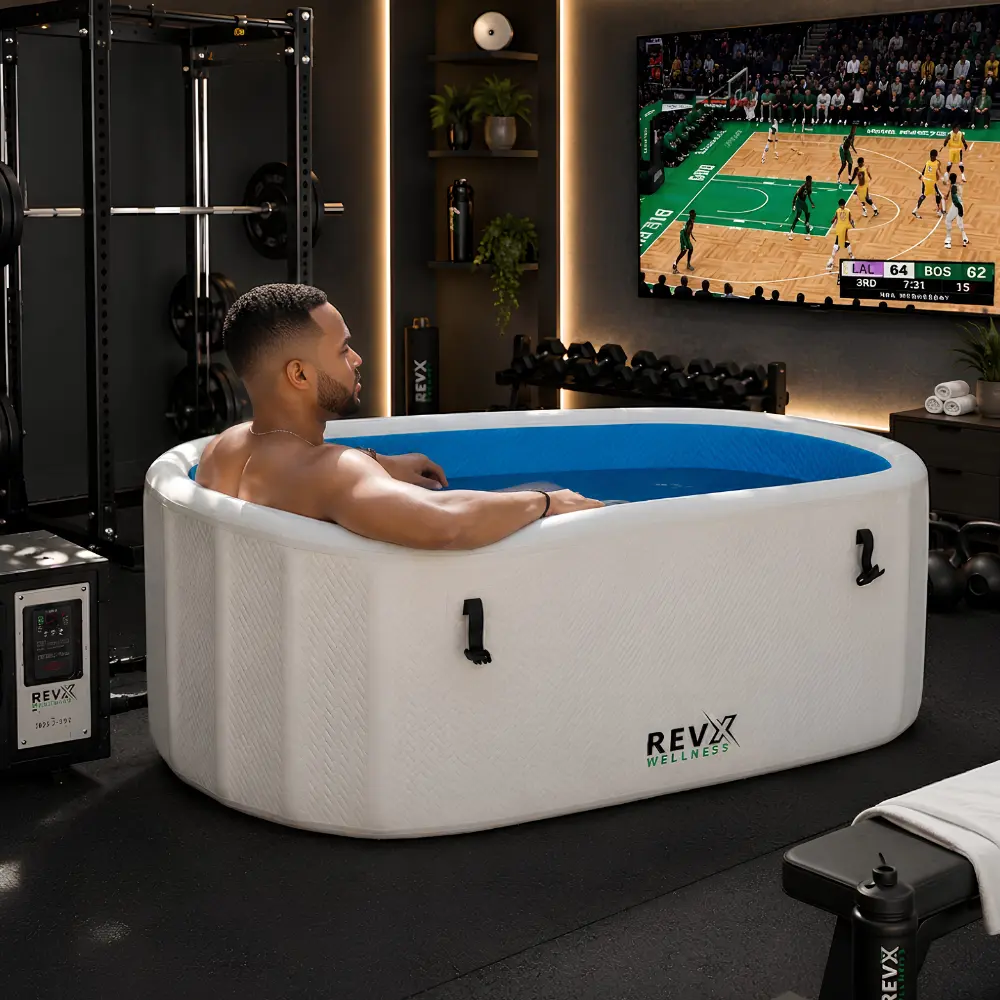 Inflatable Cold Plunge Tub Deluxe | Extra Large Ice Bath for 2 People with Insulated Lid