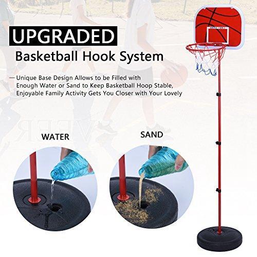 150CM Basketball Hoop Outdoor Indoor Sports Steel Pole Basketball Stand Adjustable Height Basketball Toy
