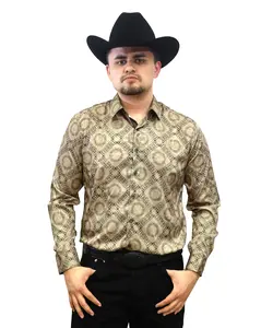VS300L - FPJS - PJ-213-13 - Lt. Brown - Vaquero Signature Fashion Printed Shirts