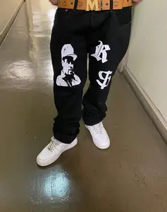 EL CHAPO Classic Straight Leg Style Jeans - DARK BLACK