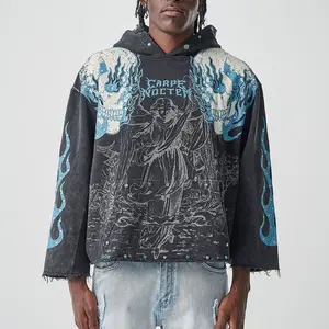 TAKER 'Carpe Noctem' Cropped Hoodie (Black) T5255