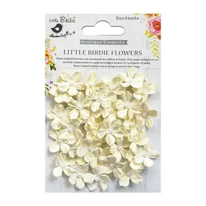 Little Birdie - Pearl Petite Paper Flowers - Moon Light