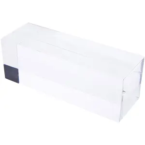 Plymor Clear Polished Acrylic Rectangular Display Block, 4" H x 4" W x 12" D