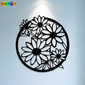 1pc Daisy Metal Wall Art,Daisy Statue Mural, Ideal Gift for New Year, Easter, Flower Decor Enthusiasts, Weather-Resistant Metal Wall Decor Wall Sculptures, Perfect for Patio Wall & Garden Fence, Stylish Home & Outdoor Decor