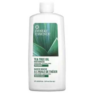 Desert Essence Tea Tree Oil Mouthwash, Spearmint , 8 fl oz (237 ml)