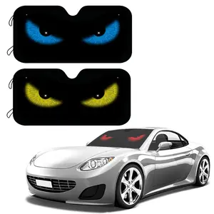 Funny Evil Eyes Car Windshield Sun Shade - Triple Layer Heat Insulation UV Protection Foldable Sun Visor outdoorfun