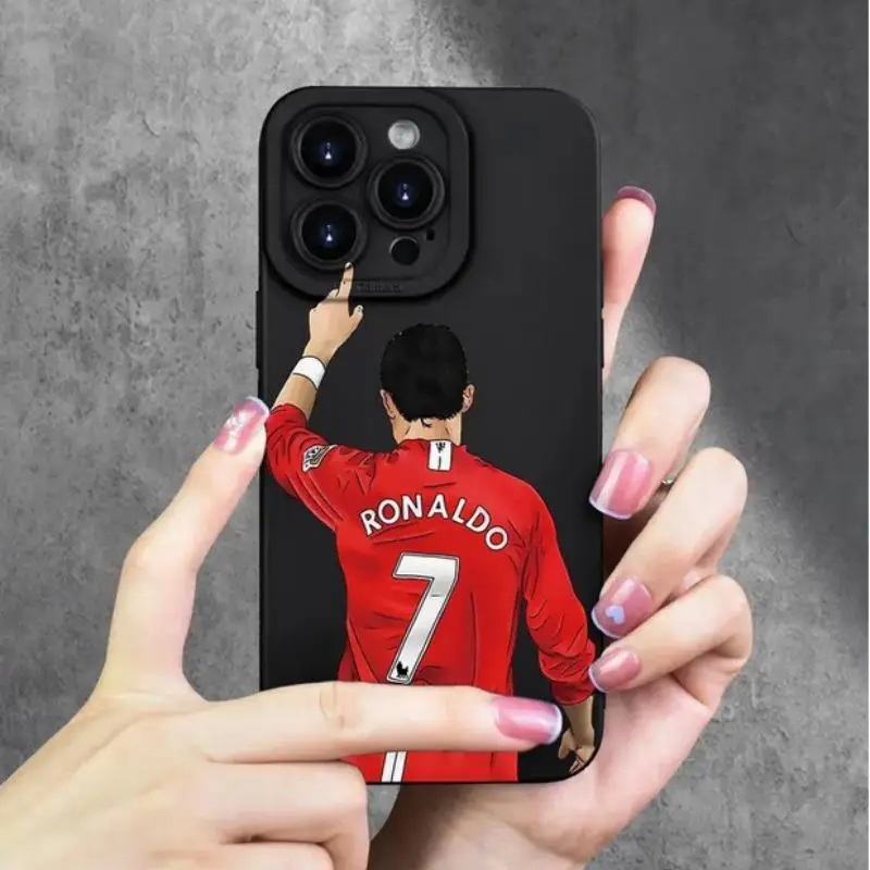 Football Player Pattern Phone Case, Full Body Shockproof Phone Protective Cover, Fashion Phone Accessories Compatible with iPhone 16 15 Pro Max 14 13
