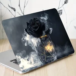 Rose & Letter Pattern Laptop Sticker, Waterproof & Anti-scratch Laptop Decal, Universal Laptop Decorative Sticker for Laptop, Car, Phone
