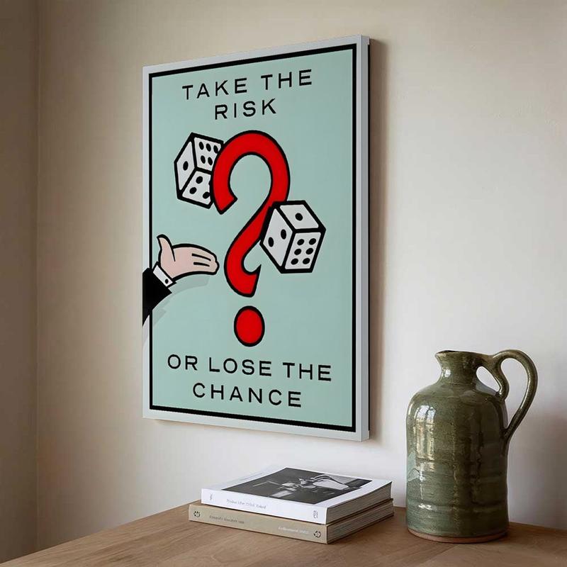 Classic Cartoon Graffiti Canvas Painting "ALECO Monopoly" - Timeless Money Poster for Home, Living Room, Office Wall Decor - Eco-Friendly, Fade-Resistant, UV-Protected Artistic Decoration