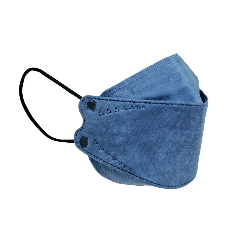 Adult KF94 Safety Masks (10-Pack, Denim Blue) - 3D Fish-Patterned PPE, 4-Layer Protection, Breathable Lightweight Dustproof Disposable Shields, Adjustable Nose Clip for Enhanced Mask Fit, Adjustable Strap, One Size, Portable, Suitable for Carpentry