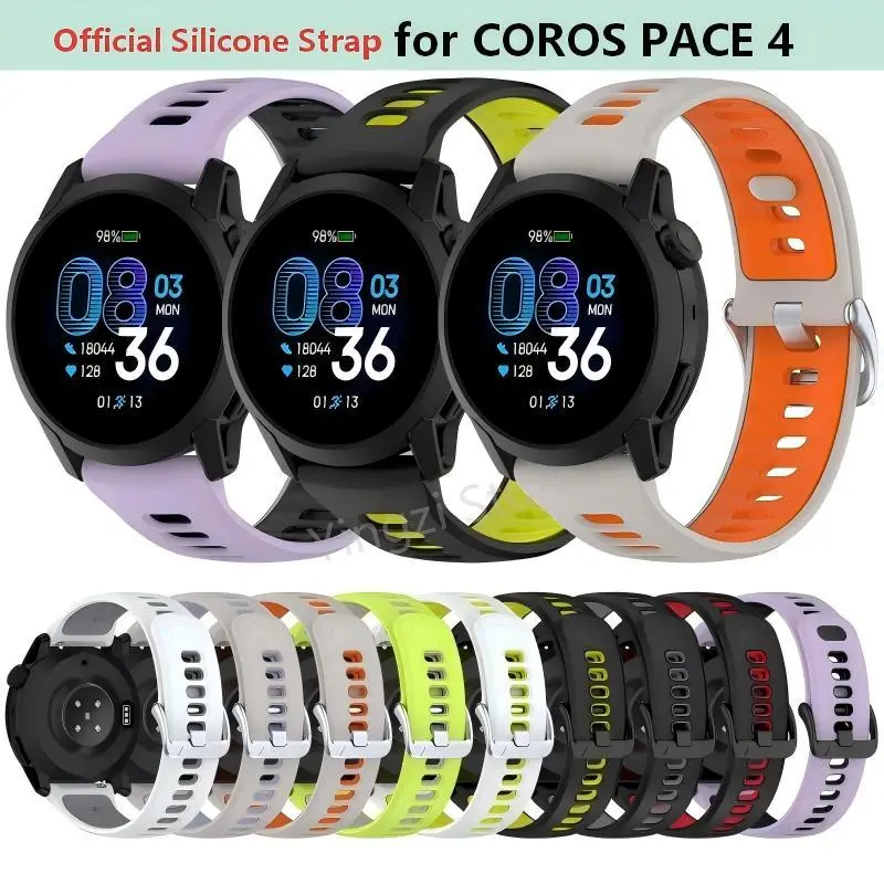 Original Silicone Strap for Coros Pace 4 3 APEX Smart Watch Wrist Band Soft Bracelet for Pace4 Replacement WristBand Accessories