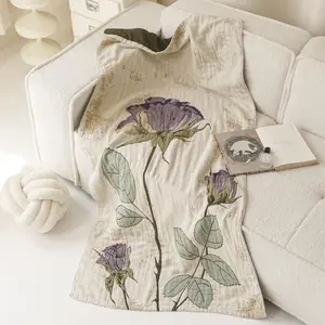 Floral Pattern Bath Towel, Soft Absorbent Towel, Breathable Towel, Decorative Towels for Home Bathroom, Bedroom, Car, Air-conditioned Room, Gift for Friend, Flower