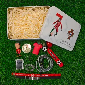 Ronaldo Gift Bundle(1 CR7 gift box+1 Keychain+1 Figure+1 Necklace+2 Rings+1 Commemorative Coin+5 wristbands)