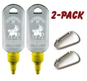 Sriracha Mini Hot Sauce Refillable Keychain Bottle (2-Pack, 1.7oz) (Sauce Not Included)…