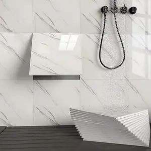 Wall Panels, 15/30pcs Wall Tiles Peel And Stick Waterproof, Self-Adhesive PVC Wall Panels for Kitchen, Bathroom-11.8"x11.8" Kitchen Tile, Essential for Decoration, Housewarming Gift, Birthday Gift(Not Real Tiles, White And Black Marble Pattern)