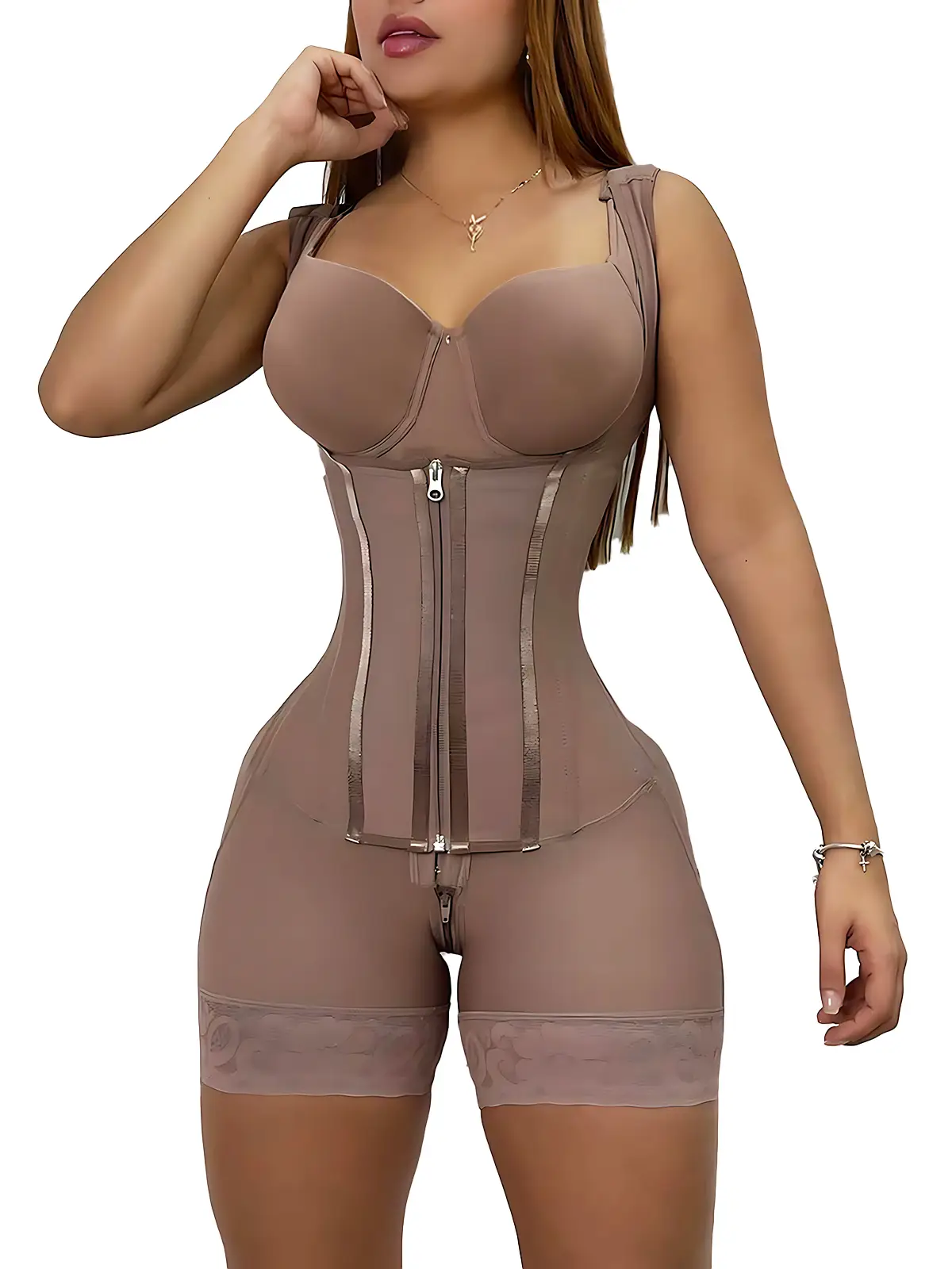 WISHSER Fajas Colombianas for Women - Comfortable Daily Shapewear Bodysuit with Tummy Control & Butt Lifting Effect