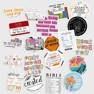 Sticker Pack 20 Bible Faith Vinyl Sticker, Scripture Inspiration Decal for Journal Laptop