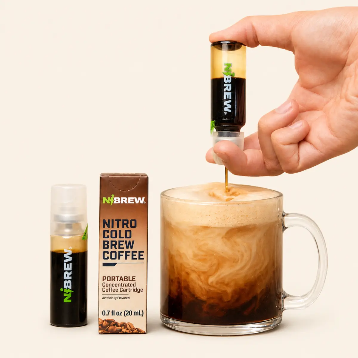 Nibrew Nitro Cold Brew Coffee Concentrate – No Machine, Just Spray Into Water or Milk – Ready in 10 Seconds (6/15/30 Packs)