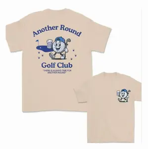Another Round Golf Club T-Shirt, Funny Drinking Golf Graphic Tee for Men Women, Golf Lover Humor Shirt, Premium Cotton Casual Tee, Trendy Golf Streetwear, Perfect Golf Fan Gift