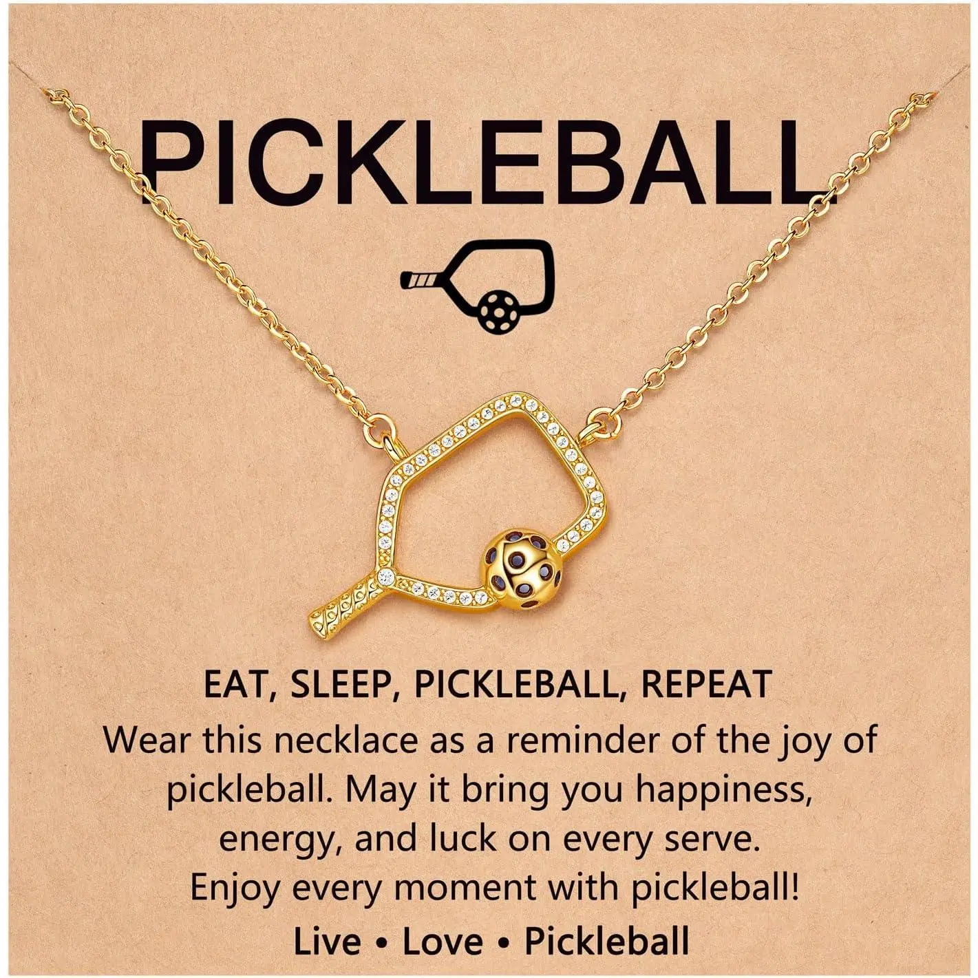 Pickleball Necklace Gifts for Women – Ideal for Pickleball Lovers Daily Clothing Decor