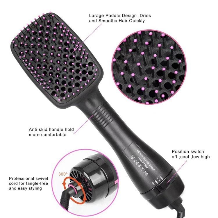 2 in 1 Hair Dryer Brush, Negative Ion Hair Dryer Brush, Hot Air Brush, Hair Styling Tool for Women & Girls, Hairdressing Tool, Hair Dryer Blower, Blow Dryer Comb, Multifunctional Blow Dryer