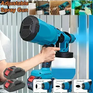 850-watt high-power easy-to-clean handheld electric paint sprayer, equipped with two sets of 1300 mAh batteries, 800 ml large-capacity container tools, suitable for painting garden furniture and fences, spray painting accessories for handheld sprayer