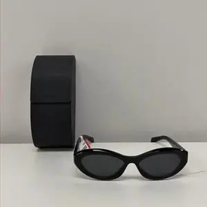 Pre-owned PRADA Acetate Bag Accessories Black Frame Dark Grey Sunglasses P26042599