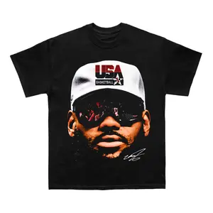 Lebbbbbb James USA Face T-shirt