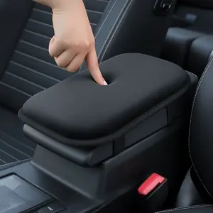 Universal Car Armrest Box Heightening Pad, Black Auto Center Console Armrest Cover Cushion, Car Interior Accessories for Most Vehicles