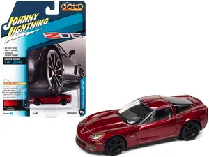 2012 Chevrolet Corvette Z06 Crystal Red Met. "Classic Gold Collection" Ltd Ed 1/64 Diecast Model Car by Johnny Lightning