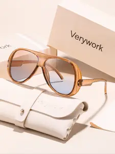 Women's Retro Shield Sunglasses, High-End Brand Design, Perfect for Beach Vacations, Outdoor Activities, Shopping, Vintage Sun Glasses