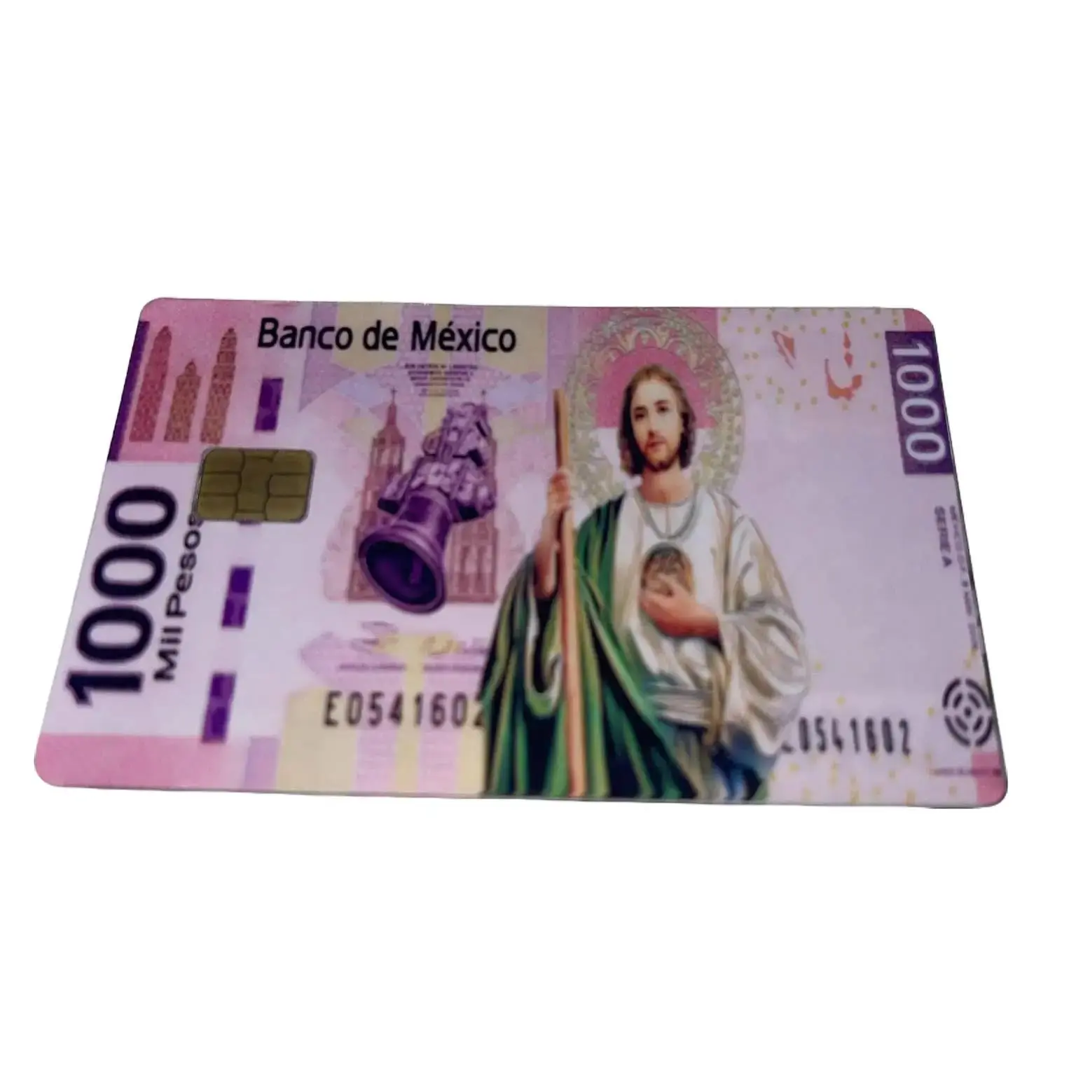 San Judas Skin for Debit/Credit Card with Small Chip - Protect Your Card from Unwanted Scans