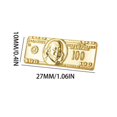 100 Dollar Bill Gold Earrings TikTok Shop