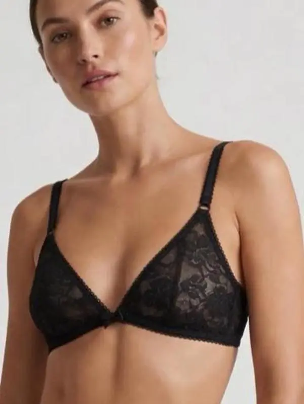 Lace Triangle Bralette - Ultrathin Stretch Lace with Wireless All-Day Comfort